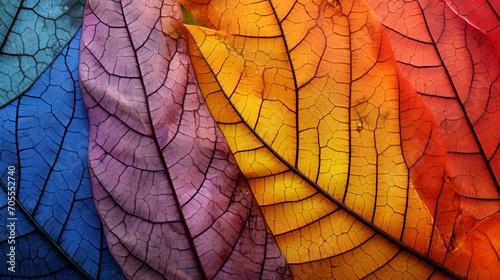 colourful leaves pattern background  A rainbow leaf wallpaper with a rainbow background 