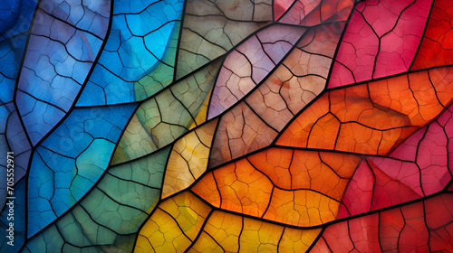 Close up texture multicoloured leaf structure macro photography, abstract texture,