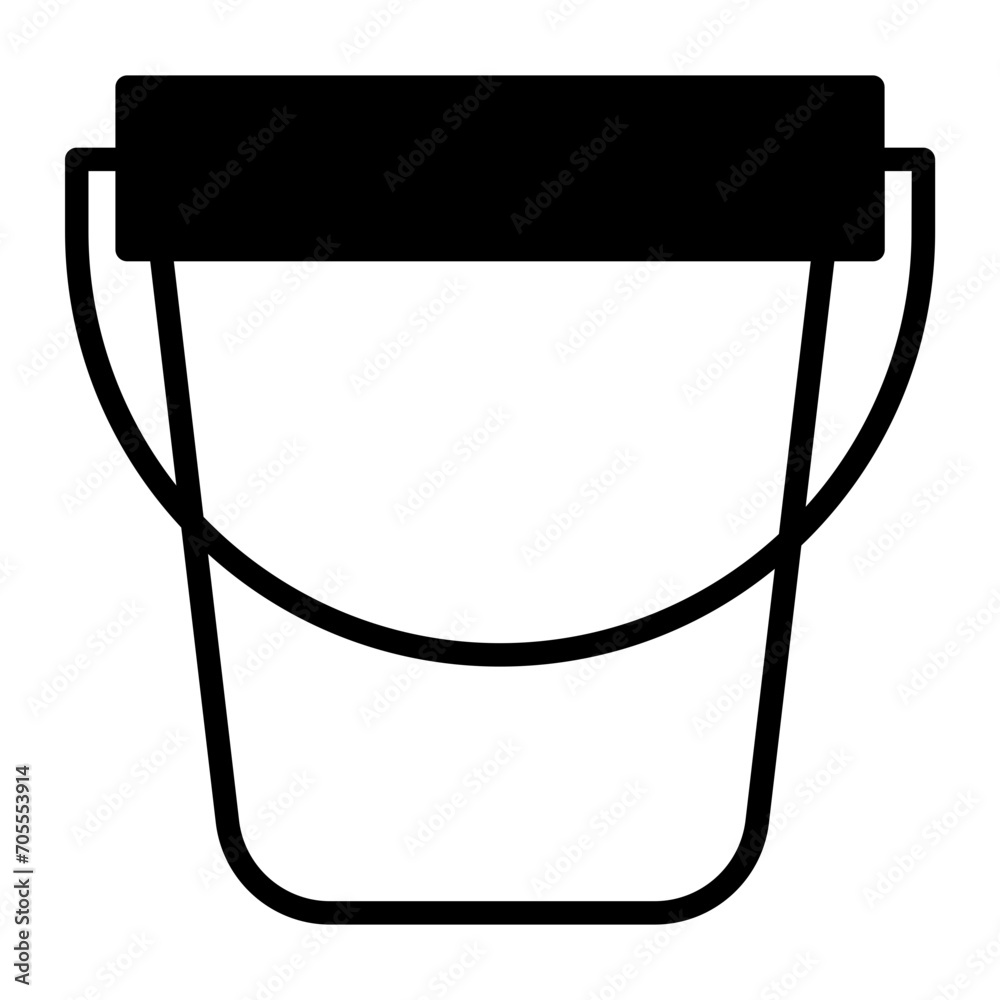 Paint Bucket solid glyph icon Paint Bucket solid glyph icon