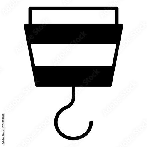Hand Hook solid glyph icon