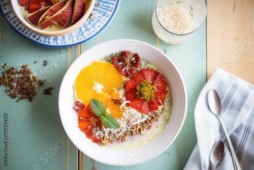 Wallpaper Mural citrus smoothie bowl with blood orange slices and chia Torontodigital.ca