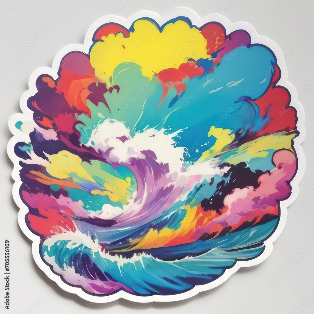 sticker colorful the sea 3