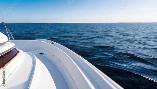 Luxury white yacht in ocean