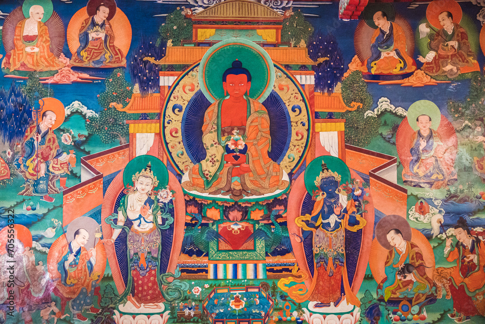 Buddha Amitabha, Thangki, Buddhist Art, Tibetan Buddhism