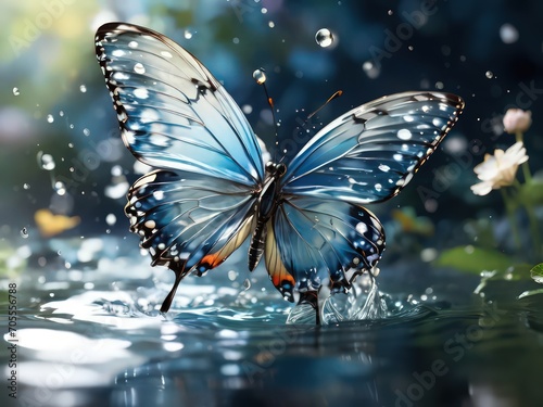 butterfly on a water 2