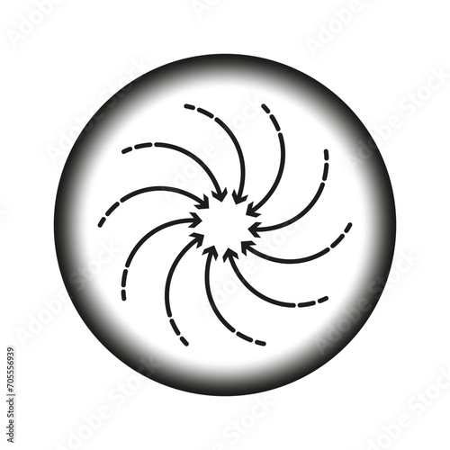 Water movement icon. Water liquid flow direction. Vector illustration. EPS 10.
