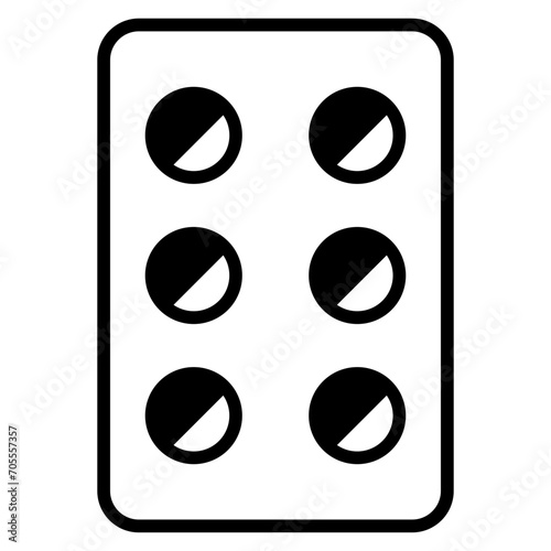 Pill sheet solid glyph icon