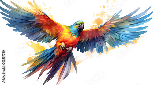 Vibrant Parrot PNG, Colorful Bird, Parrot Image, Exotic Plumage, Tropical Avian Beauty, Wildlife Photography, Vibrant Feathers, Tropical Biodiversity       © Vectors.in