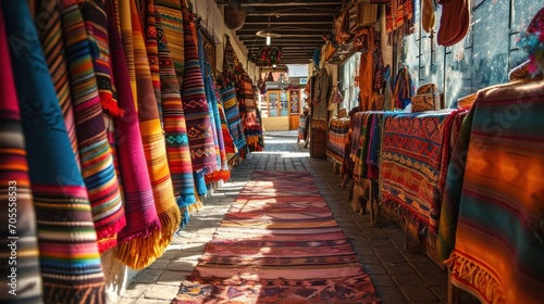 Andean Textile Sale in Chinchero, Peru © Custom Media
