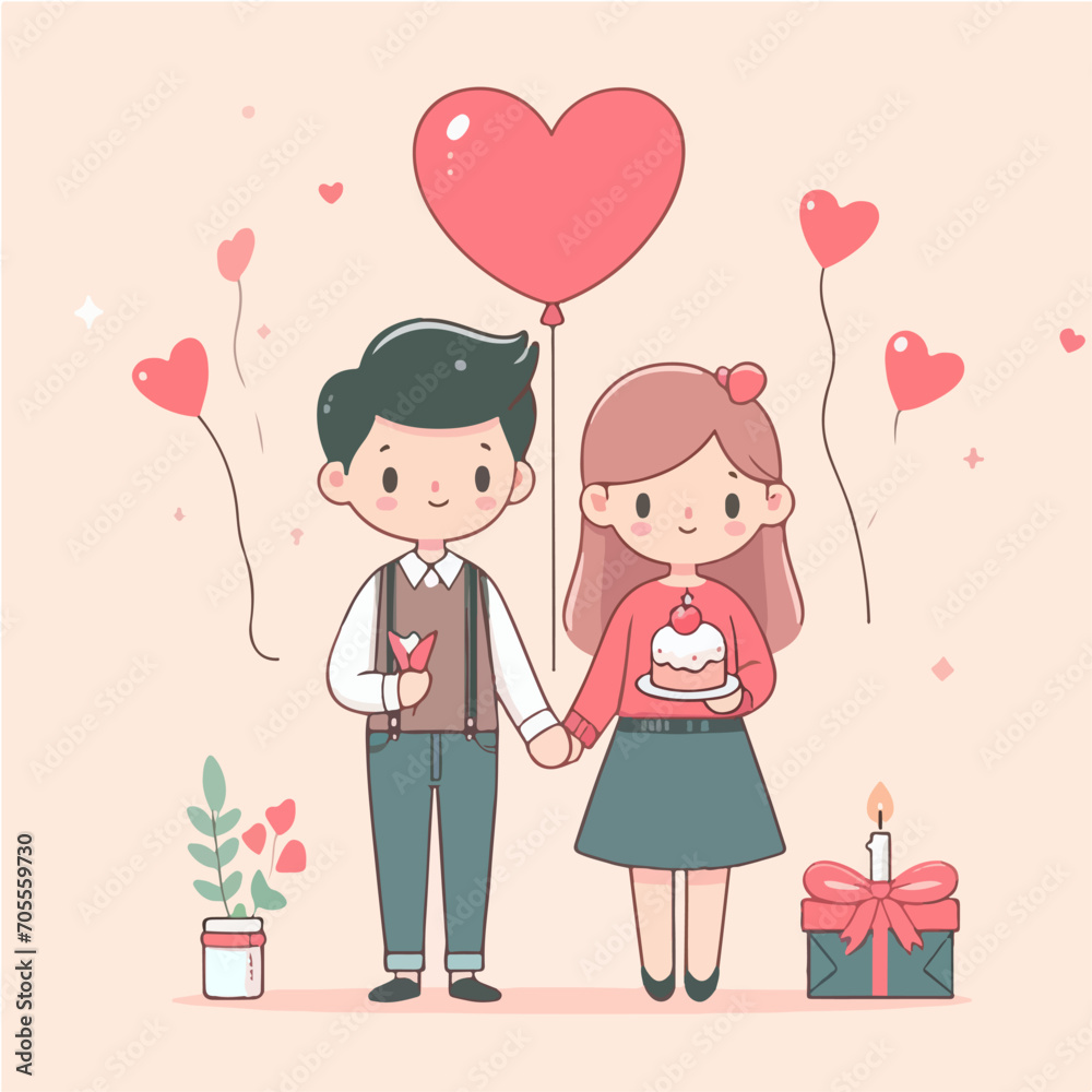 Couple Clip Art Icon Vector for Valentine Couple Clip Art Icon Vector for Valentine