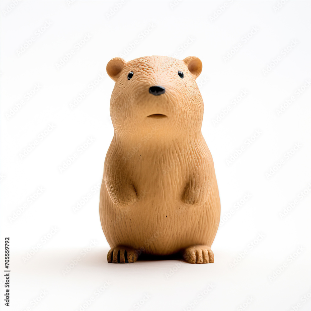 Fototapeta premium cute toy hamster on white background 