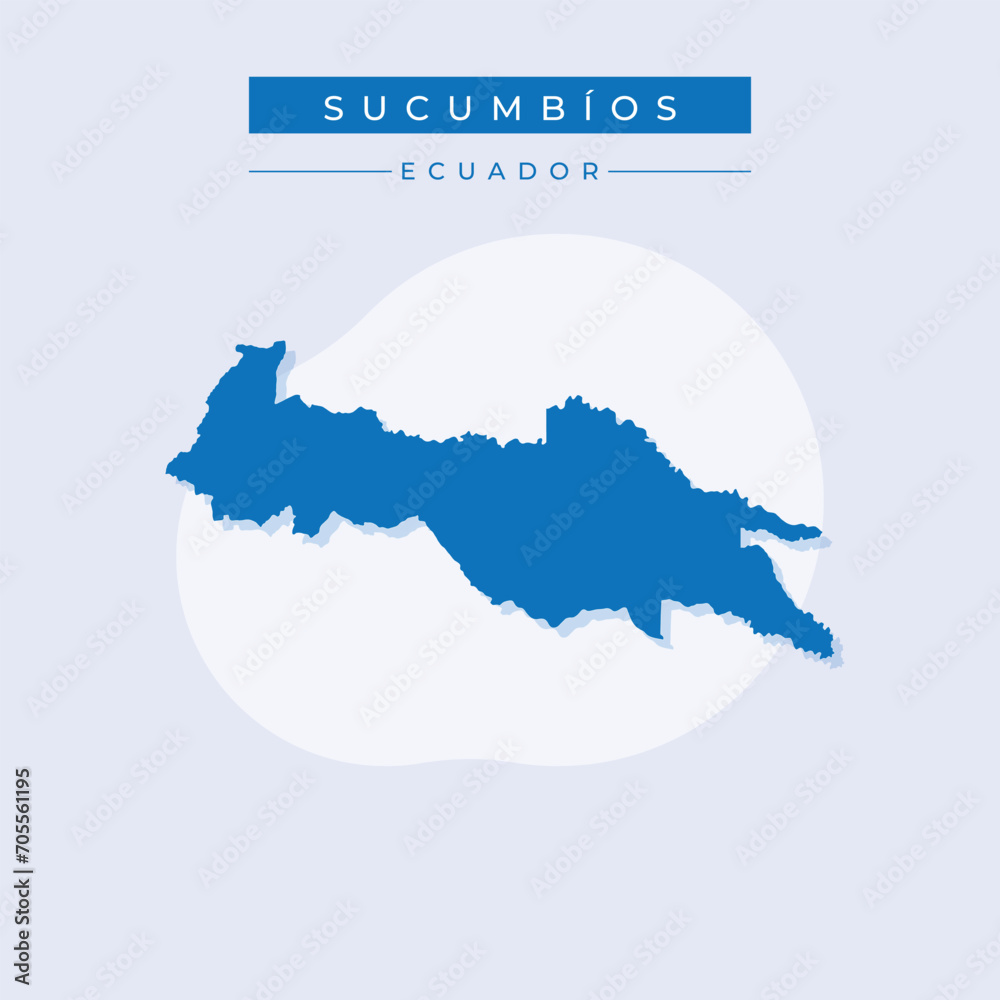 Vector illustration vector of Sucumbíos map Ecuador