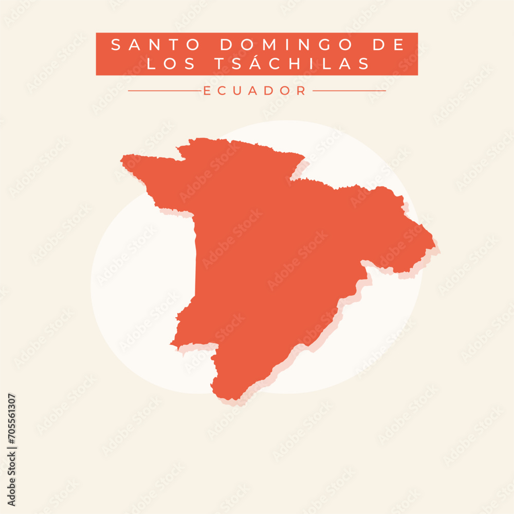 Vector illustration vector of Santo Domingo de los Tsáchilas map Ecuador