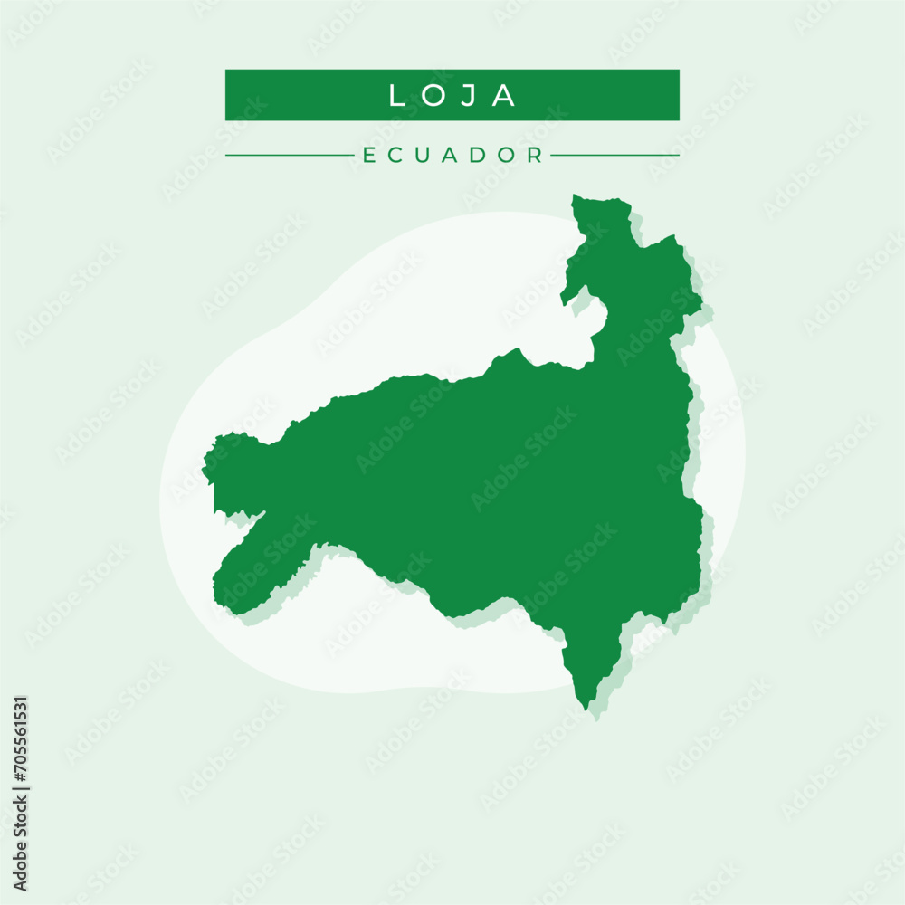 Vector illustration vector of Loja map Ecuador