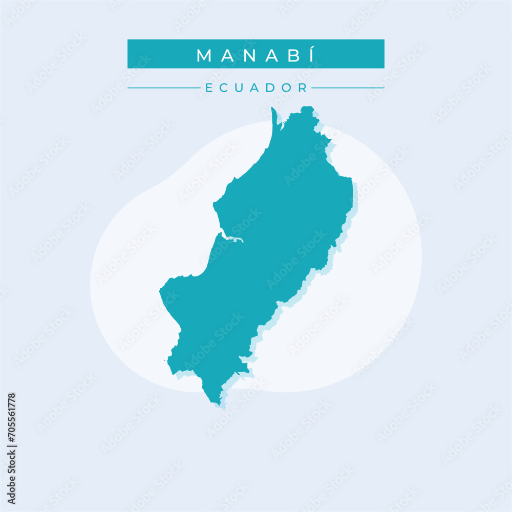 Vector illustration vector of Manabí map Ecuador
