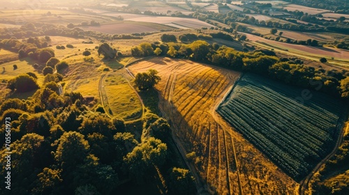 Aerial Corn Crops in UK