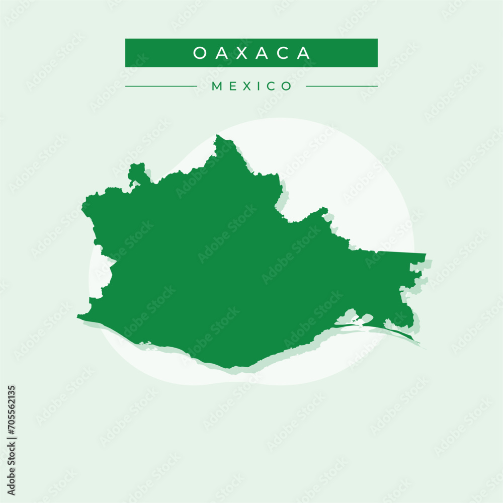 Vector illustration vector of Oaxaca map Mexico