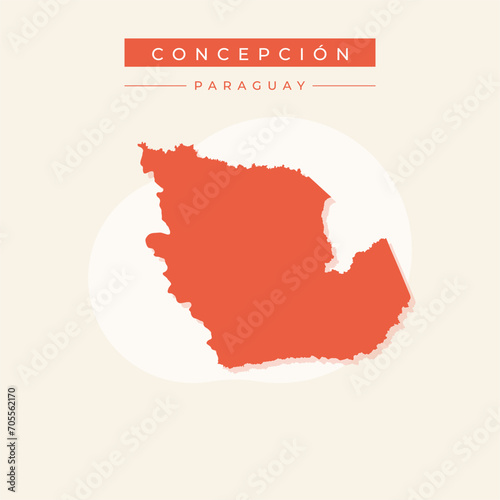 Vector illustration vector of Concepción map Paraguay