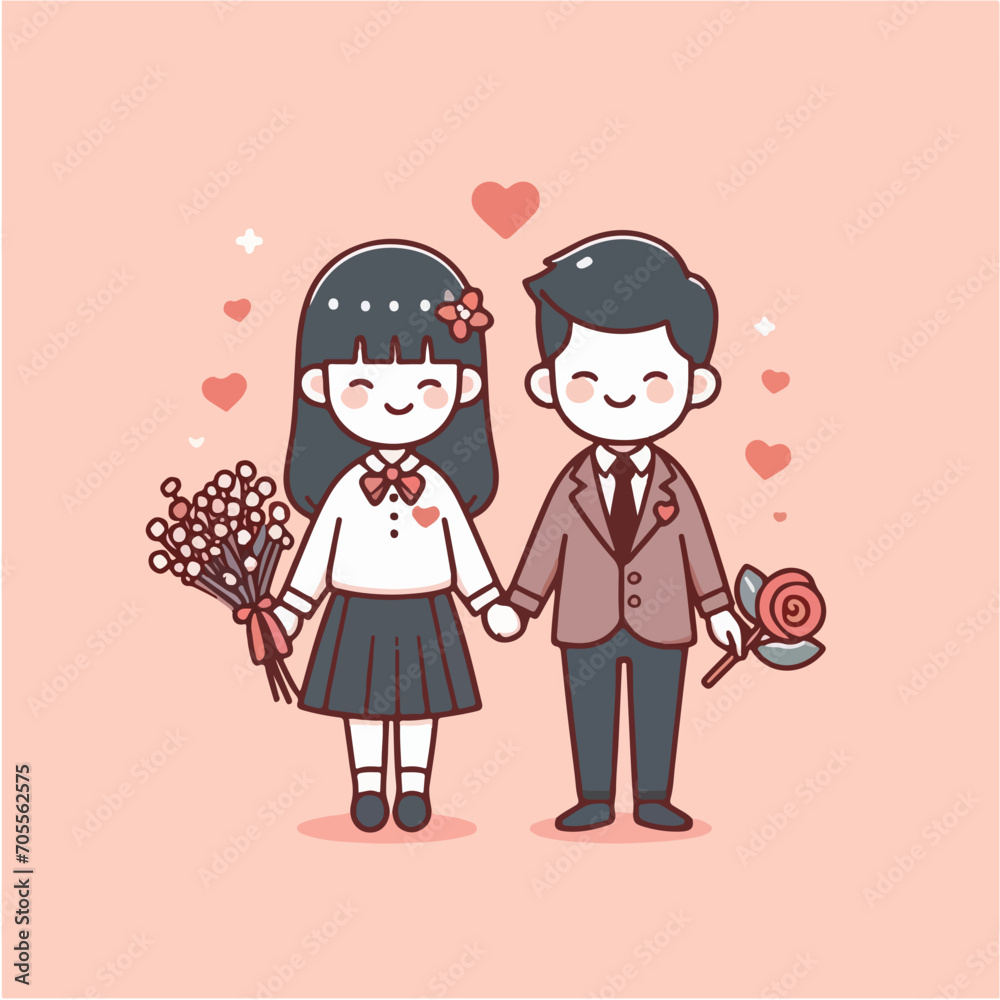 Couple Clip Art Icon Vector for Valentine Couple Clip Art Icon Vector for Valentine