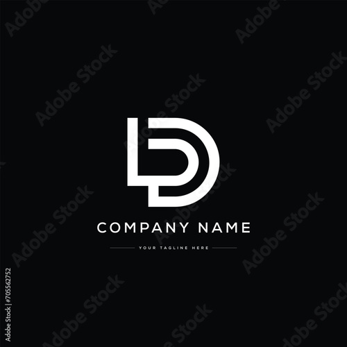 Minimalist LPD Letter Logo. Usable for Business Logo. Monogram Element
