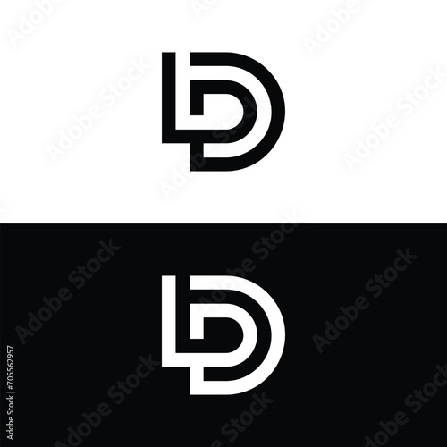 Minimalist LPD Letter Logo. Usable for Business Logo. Monogram Element