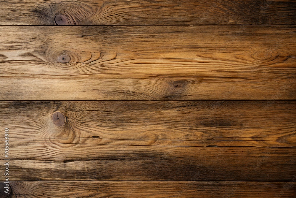 Wood plank top desk background, above view. Closeup grunge brown wooden oak table Generative AI Wood plank top desk background, above view. Closeup grunge brown wooden oak table Generative AI