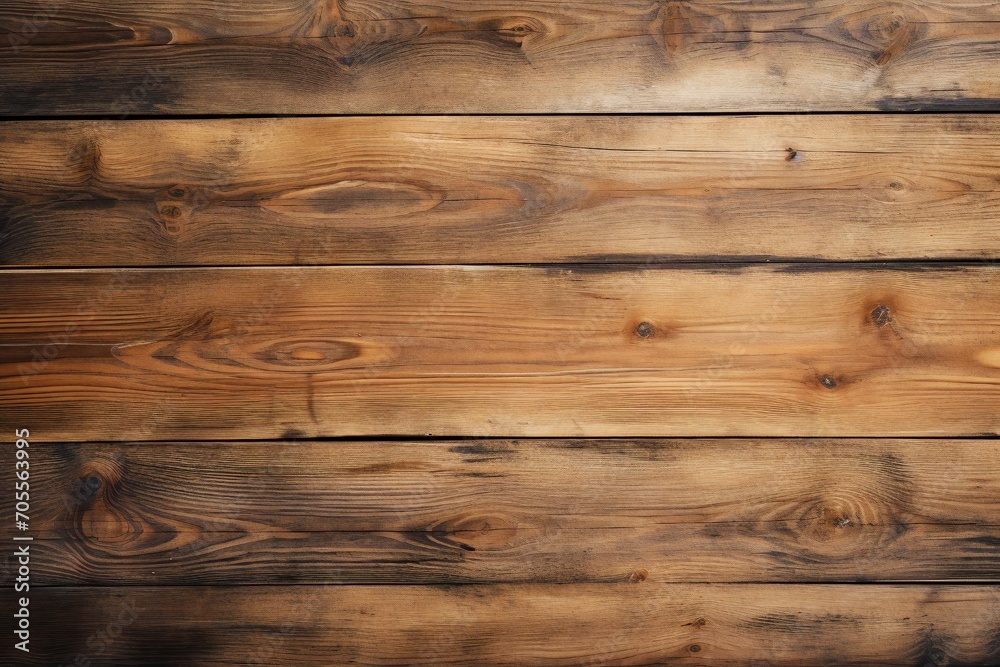 Wood plank top desk background, above view. Closeup grunge brown wooden oak table Generative AI Wood plank top desk background, above view. Closeup grunge brown wooden oak table Generative AI