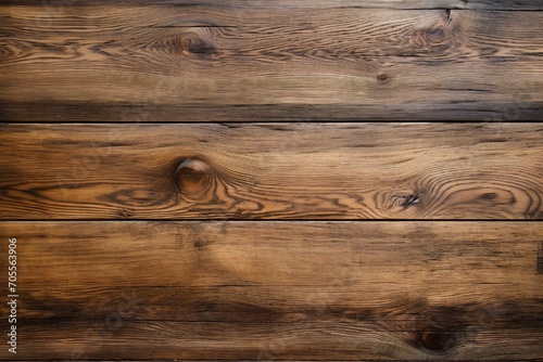 Wallpaper Mural Wood plank top desk background, above view. Closeup grunge brown wooden oak table Generative AI Torontodigital.ca