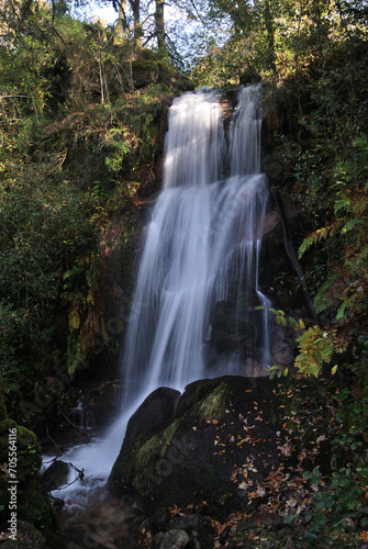 Waterfall of a mountain river in the north of Portugal  Ger  s mountain