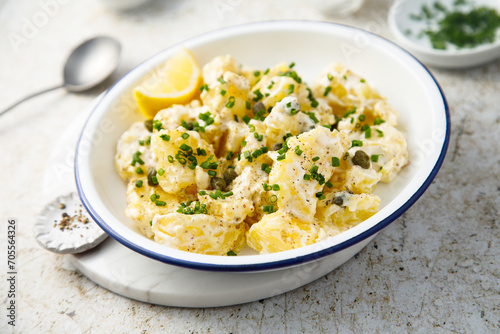 Potato salad with lemon dressing