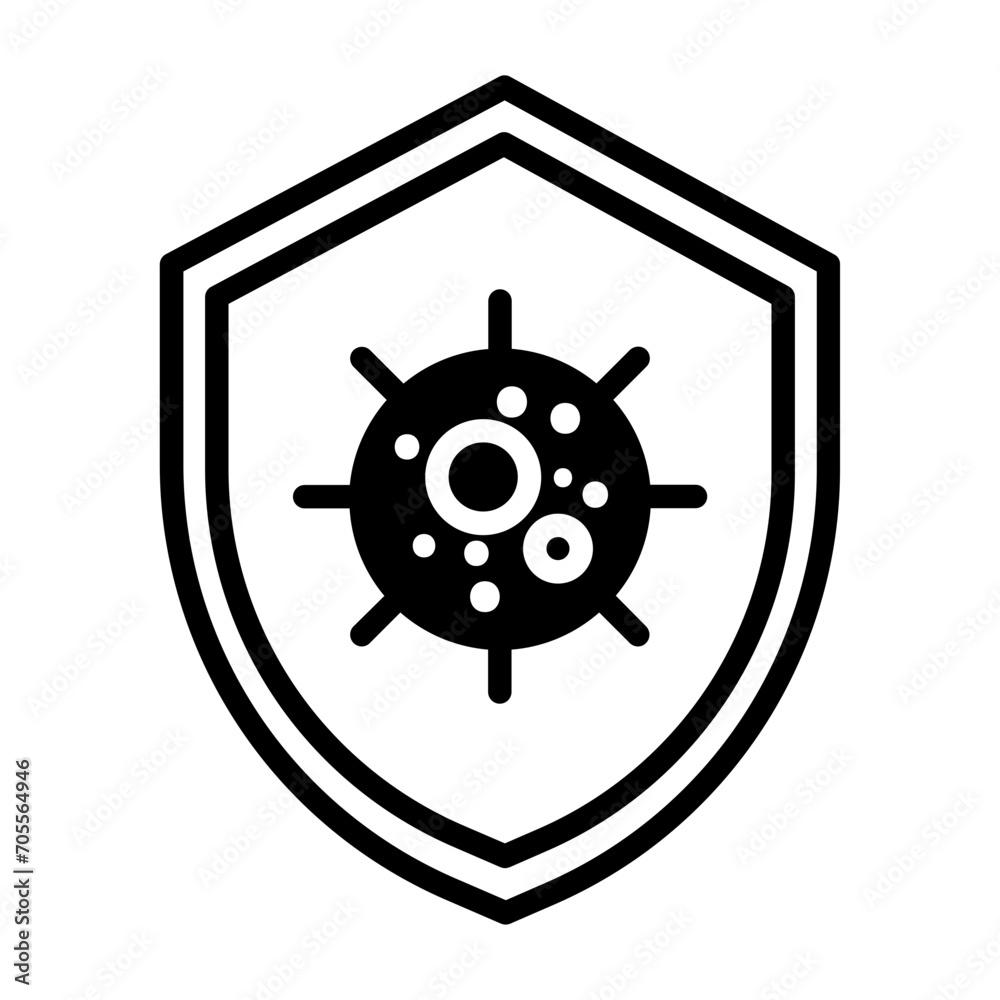 Anti Virus solid glyph icon