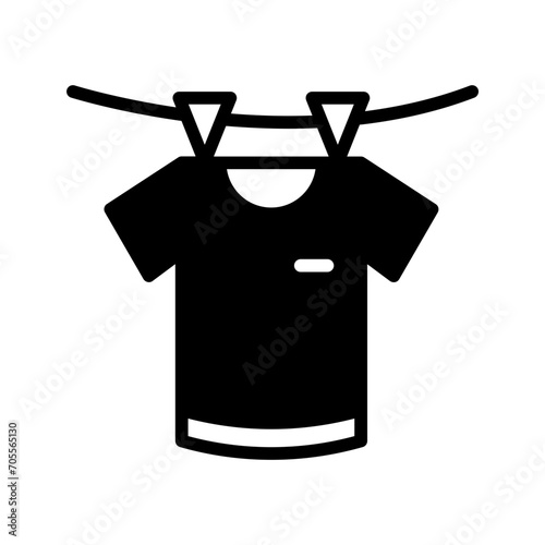 T Shirt Washed solid glyph icon