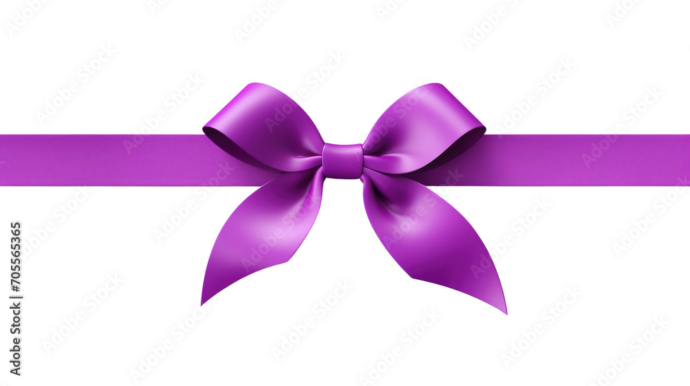 Purple ribbon elegantly draped on a transparent background. Purple ribbon elegantly draped on a transparent background.