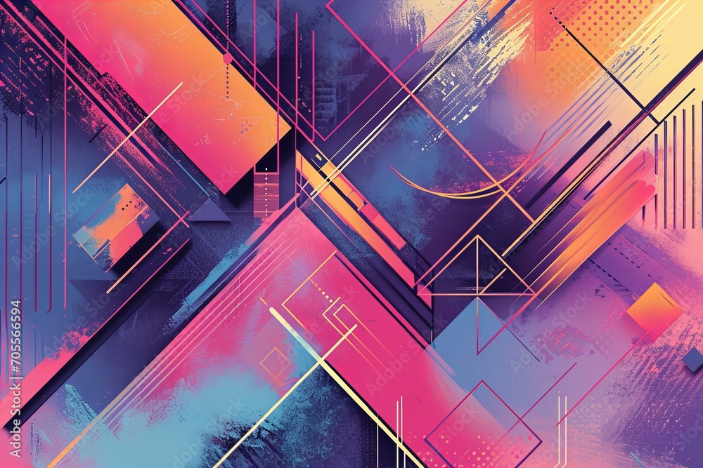 Y2K aesthetic abstract geometric background Y2K aesthetic abstract geometric background