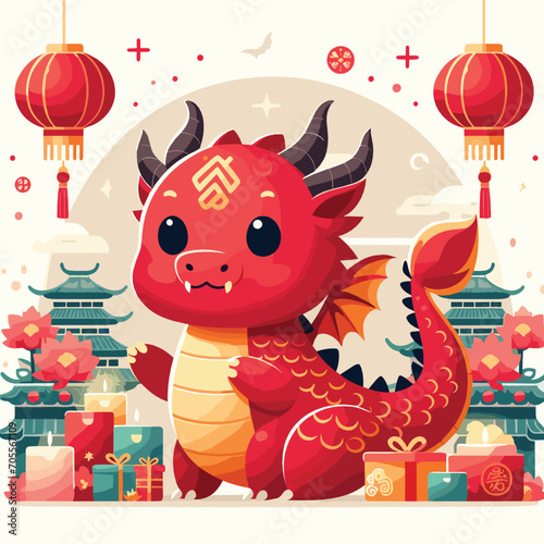 Welcome the Chinese New Year with our 2024 Dragon Icon! This charming design features a stylized dragon, a symbol of power, strength, and good luck in Chinese culture.