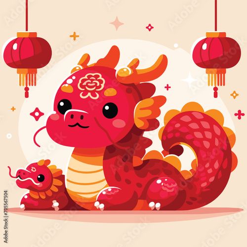 Welcome the Chinese New Year with our 2024 Dragon Icon! This charming design features a stylized dragon, a symbol of power, strength, and good luck in Chinese culture.