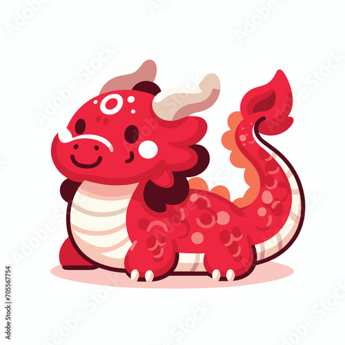Welcome the Chinese New Year with our 2024 Dragon Icon! This charming design features a stylized dragon, a symbol of power, strength, and good luck in Chinese culture. © Imchune Studio