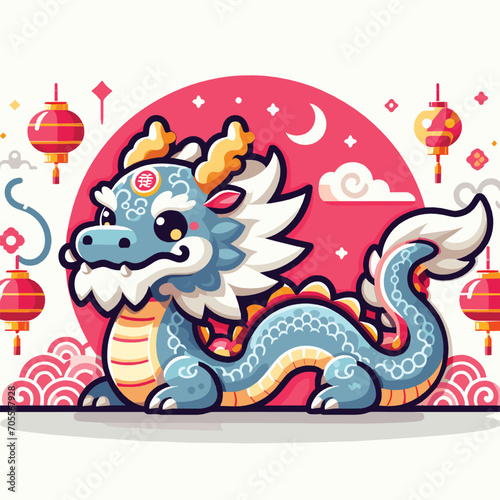 Welcome the Chinese New Year with our 2024 Dragon Icon! This charming design features a stylized dragon, a symbol of power, strength, and good luck in Chinese culture.