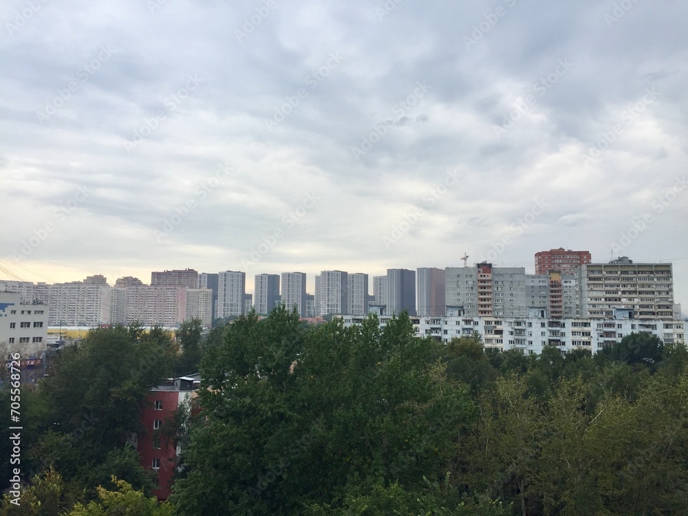 view of the city from above