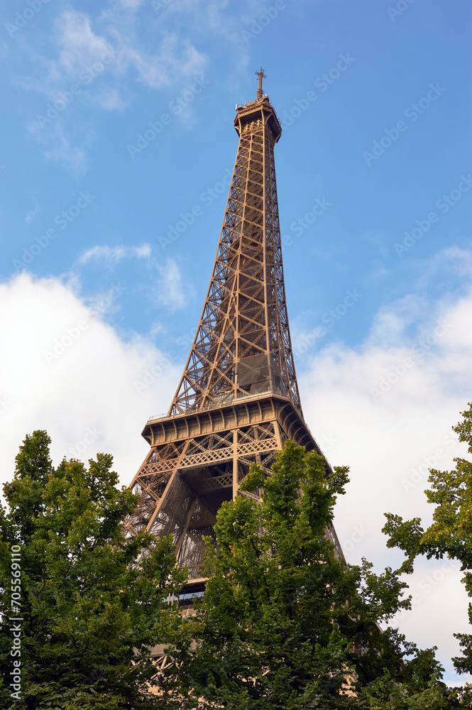 Park view on Eifel Tower, Paris