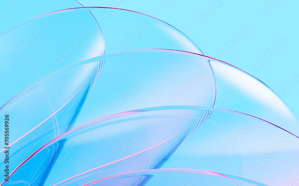 Naklejka premium Abstract glass background, 3d rendering.