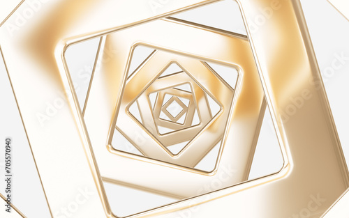 Fototapeta Naklejka Na Ścianę i Meble -  Abstract metal geometry, metal tunnel, 3d rendering.