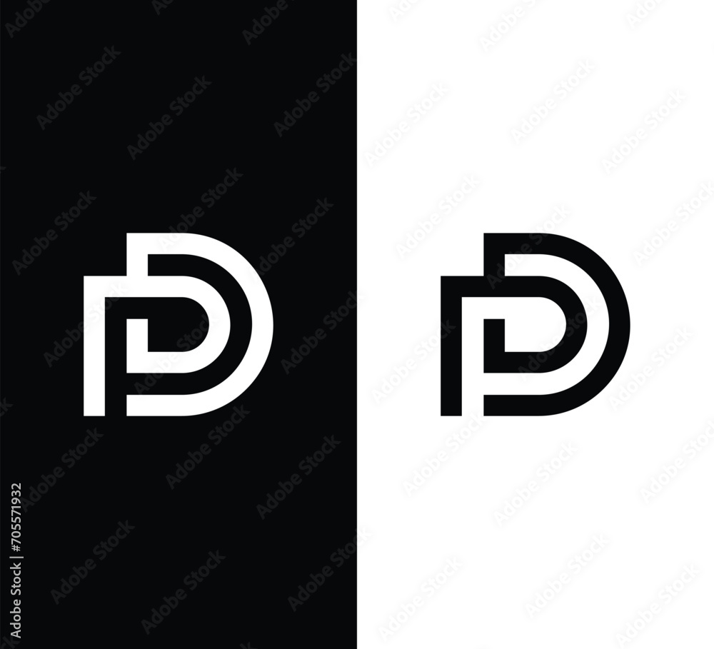 Monogram PD Letter Logo Design. Usable for Business Logo. Logo Element Monogram PD Letter Logo Design. Usable for Business Logo. Logo Element