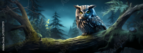 Moonlight Whisper: The Owl's Nocturnal Vigil