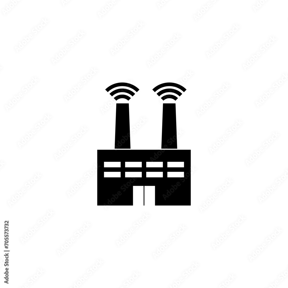 Smart factory icon isolated on white background Smart factory icon isolated on white background