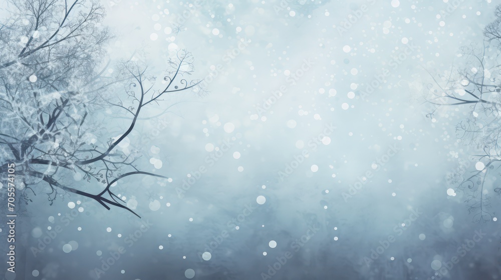 Snow-covered branches of trees Snow-covered branches of trees