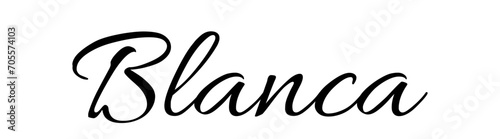 Blanca - black color - name - ideal for websites, emails, presentations, greetings, banners, cards, books, t-shirt, sweatshirt, prints, cricut, silhouette, 