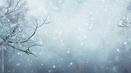 Snow-covered branches of trees © Zain Graphics