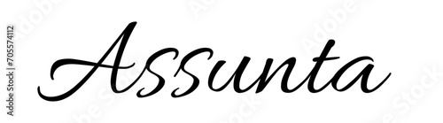 Assunta - black color - name - ideal for websites, emails, presentations, greetings, banners, cards, books, t-shirt, sweatshirt, prints, cricut, silhouette,	 photo