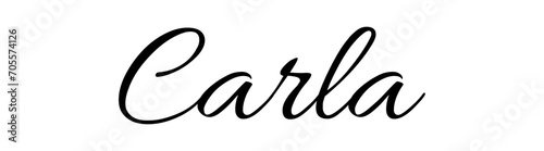 Carla - black color - name - ideal for websites, emails, presentations, greetings, banners, cards, books, t-shirt, sweatshirt, prints, cricut, silhouette,	